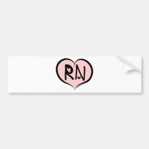 Roze hartslag RN Bumpersticker