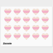Roze hartslag Sticker (Vel)