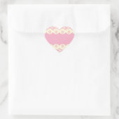 Roze hartslag Sticker (Tas)