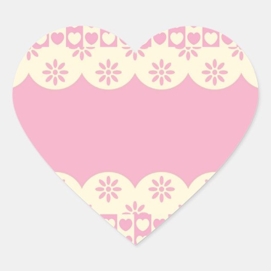 Roze hartslag Sticker (Voorkant)