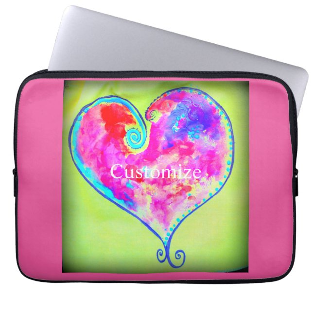 Roze hartslag Thunder_Cove Laptop Sleeve (Voorkant)