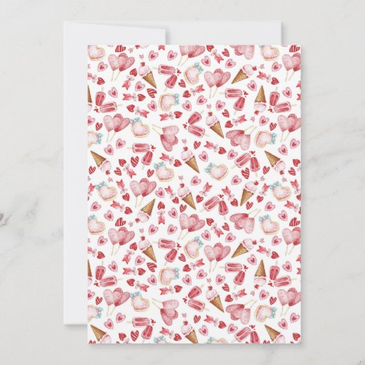 Roze hartslag uitnodiging tot het roze maken (Achterkant)