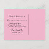 Roze hartslot en Kaart voor sleutelrespons (Achterkant)