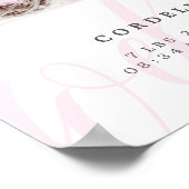 Roze hartsmonogram Baby Foto Collage Poster (Hoek)