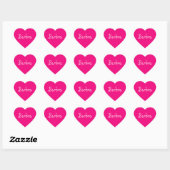 Roze hartsticker hart sticker (Vel)