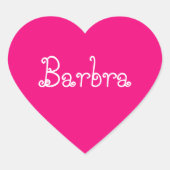 Roze hartsticker hart sticker (Voorkant)