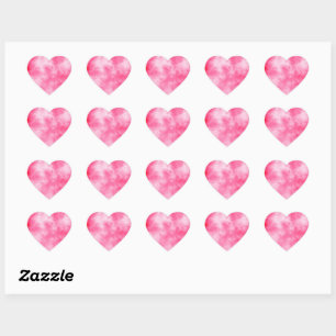 Roze hartsticker hart sticker