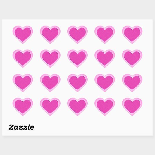 Roze hartsticker hart sticker (Vel)