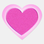 Roze hartsticker hart sticker (Voorkant)