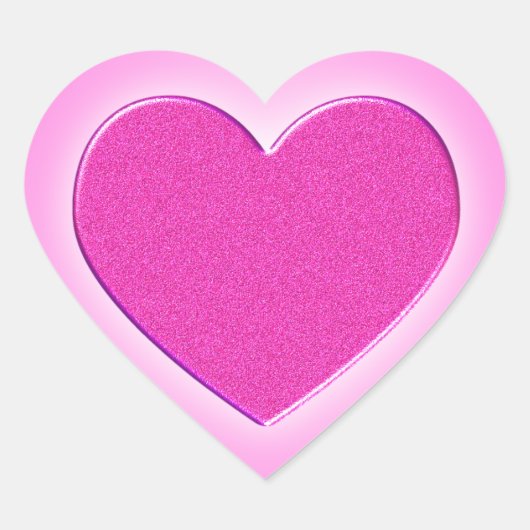 Roze hartsticker hart sticker (Voorkant)