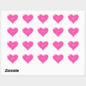 Roze Hartsticker met tekst Liefde - Aanpasbaar Hart Sticker (Vel)
