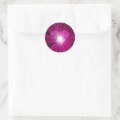 Roze hartsticker rond ronde sticker (Tas)