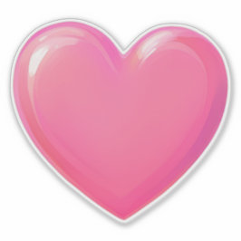 Roze hartsticker sticker