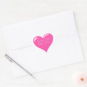 Roze Hartstickers Gepersonaliseerde Tekst Liefdesc Hart Sticker (Envelop)