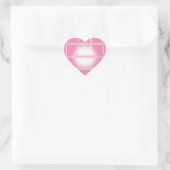 Roze hartstickers hart sticker (Tas)