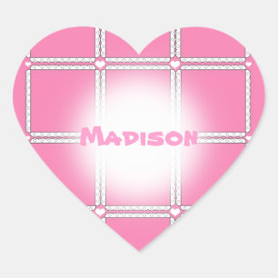 Roze hartstickers hart sticker