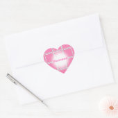Roze hartstickers hart sticker (Envelop)