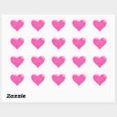 Roze Hartstickers Romantisch Geschenk Personalisee Hart Sticker (Vel)