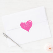 Roze Hartstickers Romantisch Geschenk Personalisee Hart Sticker (Envelop)