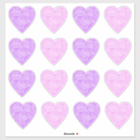 Roze Hartstickers Sticker (Vel)