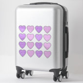 Roze Hartstickers Sticker (Koffer)