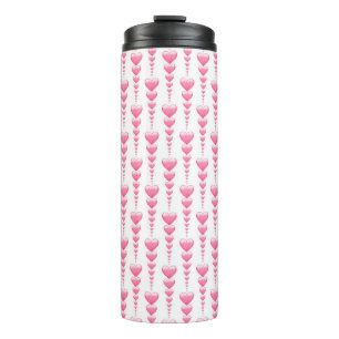 Roze hartstralen thermosbeker
