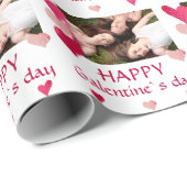 Roze Hartsvriend Foto Galentine Dag Cadeaupapier (Rol Hoek)