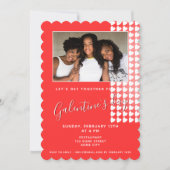 Roze Hartsvriend Foto Galentine Dag Kaart (Voorkant)