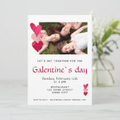 Roze Hartsvriend Foto Galentine Dag Kaart (Staand voorkant)