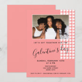 Roze Hartsvriend Foto Galentine Dag Kaart (Voorkant / Achterkant)