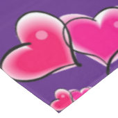 Roze harttablet tafelkleed (Gekanteld)