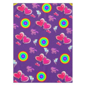 Roze harttablet tafelkleed (Voorkant)