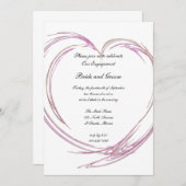 Roze hartverwarmingsfeest kaart (Voorkant / Achterkant)