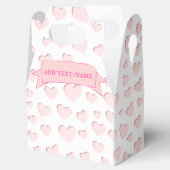 Roze hartvorm Faux papier uitgesneden Bedankdoosjes (Geopend)