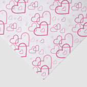Roze Hartvormen Patroon - Valentijnsdag Tissuepapier (Detail)