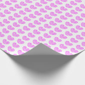 Roze hartvormig dank je wel in kanji cadeaupapier (Hoek)