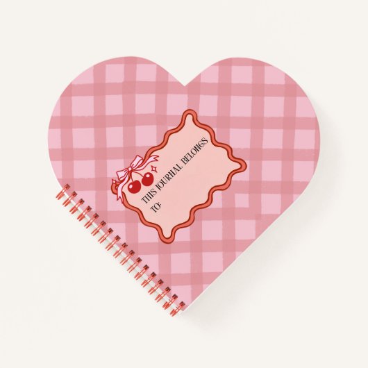 Roze Hartvormig Notitieboek (Voorkant)