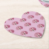 Roze hartvormig Rhododendron Onderzetter (Gekanteld)