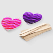 Roze hartvormig stel ventilatoren handwaaier (Niet-gemonteerd)