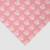 Roze Hartvormige Chocolade Doos Patroon Tissuepapier (Detail)