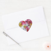 Roze, hartvormige Plumeria bloem stickers (Envelop)