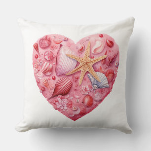 ROZE HARTVORMIGE ZOMER SCHELP STILLEVEN KUSSEN