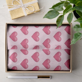 Roze hartvormpatroon voor Valentijnsdag Tissuepapier