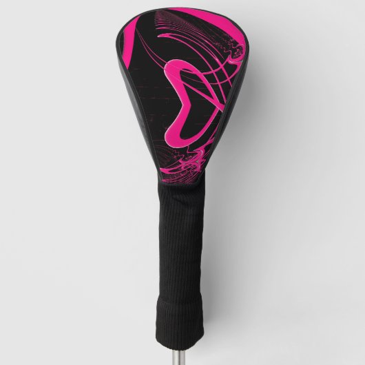 Roze hartzone golfheadcover (Voorkant)