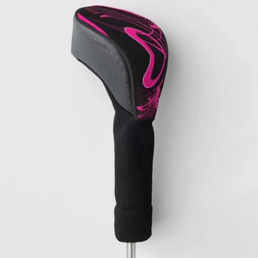Roze hartzone golfheadcover (Schuin)