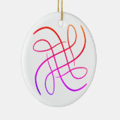 Roze Hashy Mandala #8 Keramisch Ornament (Rechts)