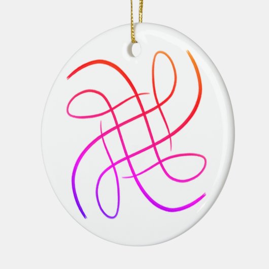 Roze Hashy Mandala #8 Keramisch Ornament (Links)