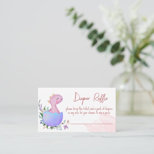 Roze hatching soon baby shower luierverloting informatiekaartje (Staand voorkant)