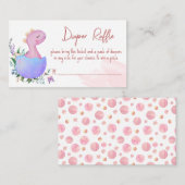 Roze hatching soon baby shower luierverloting informatiekaartje (Voorkant / Achterkant)