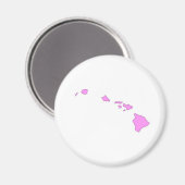 roze hawaïaans eiland magneet (Voorkant / Achterkant)